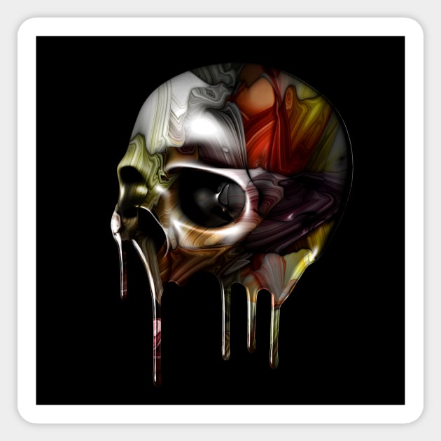 Syrupy Skull Sticker by JoeConde